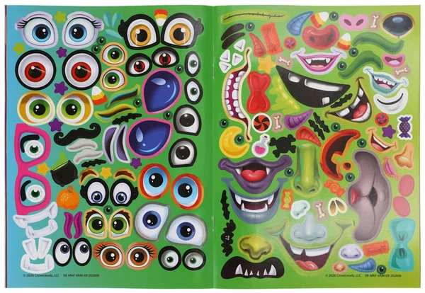 Make-A-Face Halloween Sticker Book