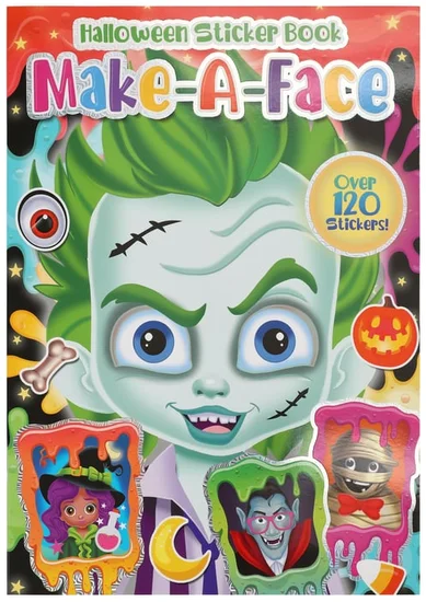 Make-A-Face Halloween Sticker Book