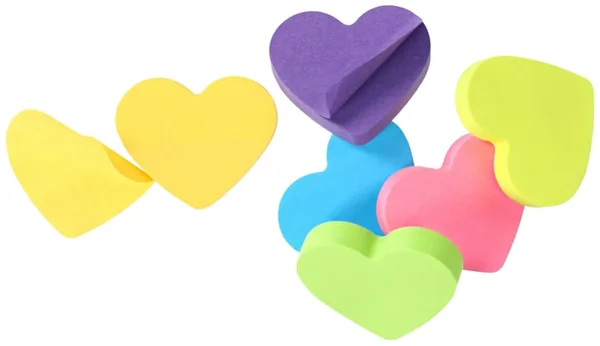 Mini Heart Sticky Notes 6-Pack