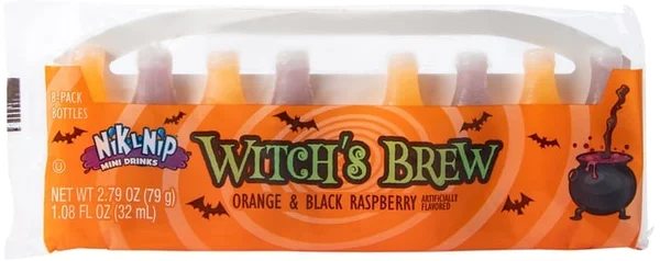 Nik-L-Nip® Witch's Brew Orange & Black Raspberry Mini Drinks 8-Pack 2.79oz