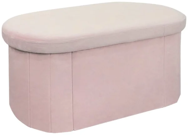 Oval Velvet Ottoman