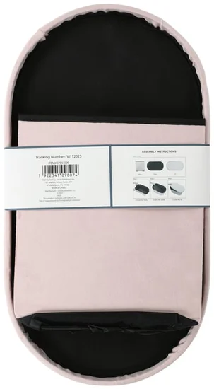 Oval Velvet Ottoman