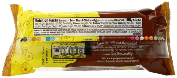 Peeps® Delights™ Milk Chocolate Dipped Marshmallow Chicks 3-Count