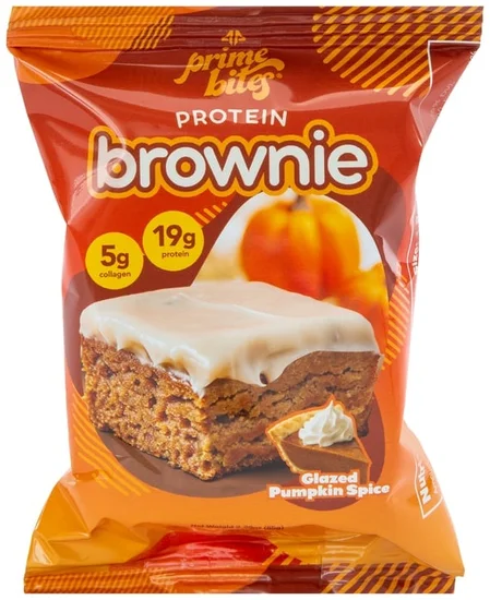 Prime Bites® Protein Brownie 2.29oz - Glazed Pumpkin Spice