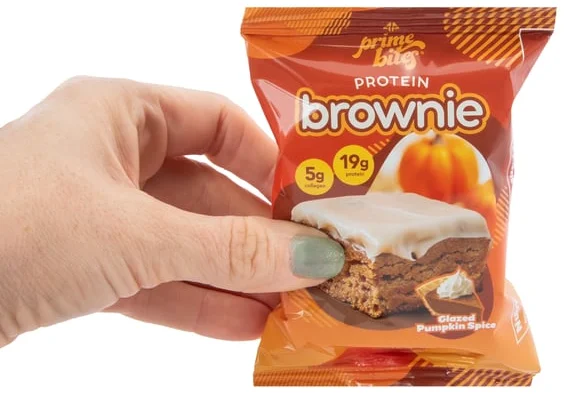 Prime Bites® Protein Brownie 2.29oz - Glazed Pumpkin Spice