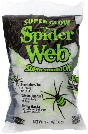 Super Stretch Spider Web Glow in The Dark Decoration 13ft