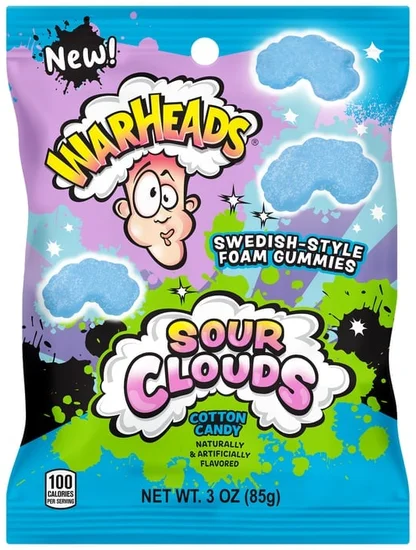 Warheads® Sour Clouds Cotton Candy Foam Gummies 3oz