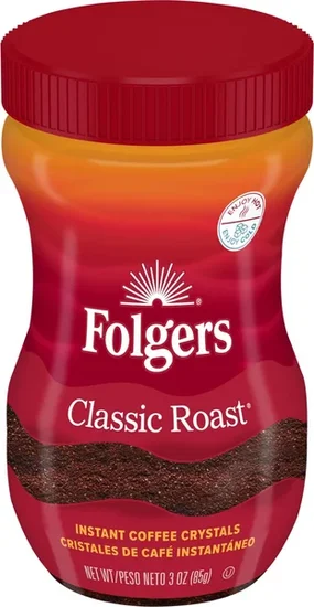 Folgers Classic Roast Instant Coffee, 3 Oz. Jar
