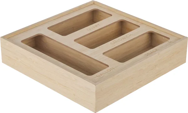 Four Compartment Plastic Bag Storage Organizer