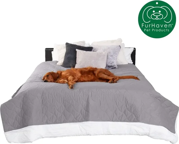 FurHaven Non-Skid Quilted Twill Waterproof Bed & Furniture Protector