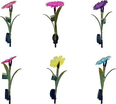 Garden Collection Flower-shaped Solar Stake Light, Assorted Colors, 1-ct.