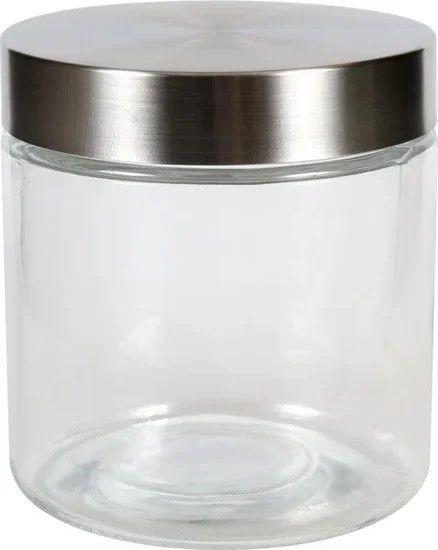 Glass Jars with Stainless Steel Lids, 29.75-fl.oz.