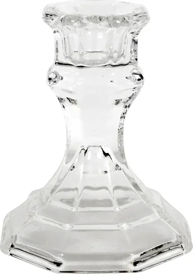 Glass Taper Candleholders, 4 in.