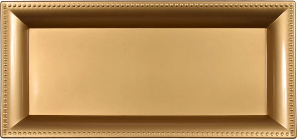 Gold Rectangular Plastic Charger Trays, 14x6.5 in.