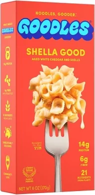 Goodles Shella Good Aged White Cheddar Protein Mac & Cheese - 6oz