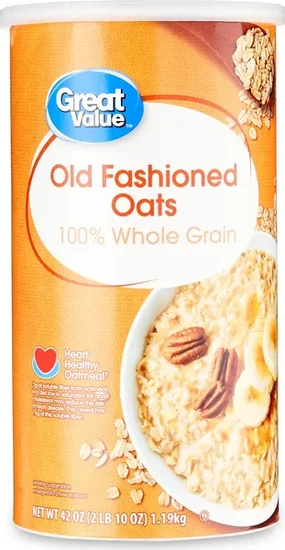 Great Value 100% Whole Grain Old Fashioned Oats, 42 oz