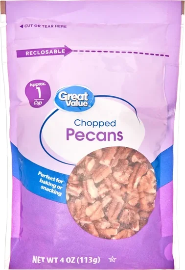 Great Value Chopped Pecans, 4 oz