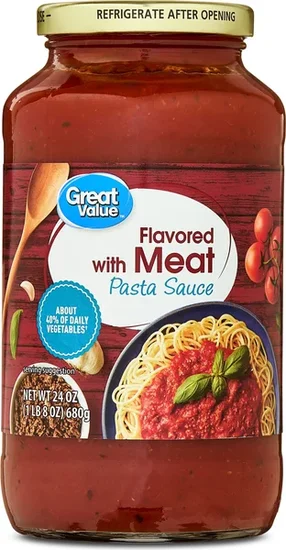 Great Value Flavored with Meat Pasta Sauce