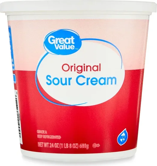 Great Value Original Sour Cream, 24 oz Tub