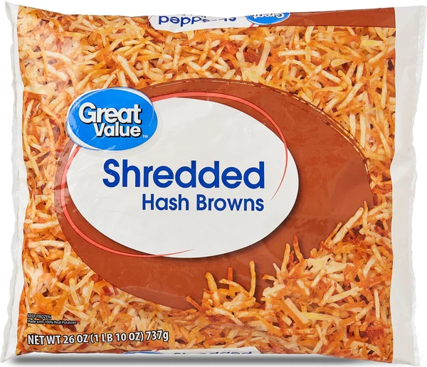 Great Value Shredded Hash Browns, 26 oz Bag (Frozen)