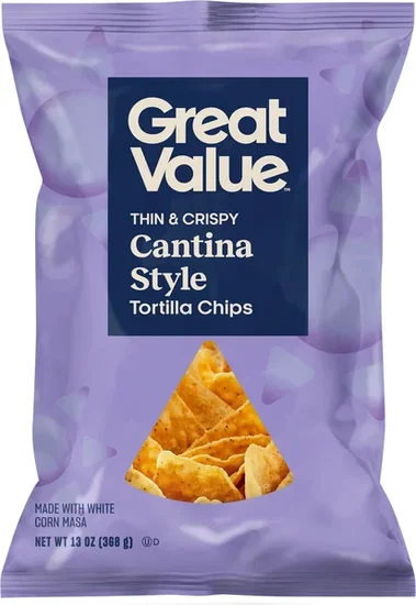 Great Value Thin and Crispy Cantina Style Tortilla Chips, 13 oz