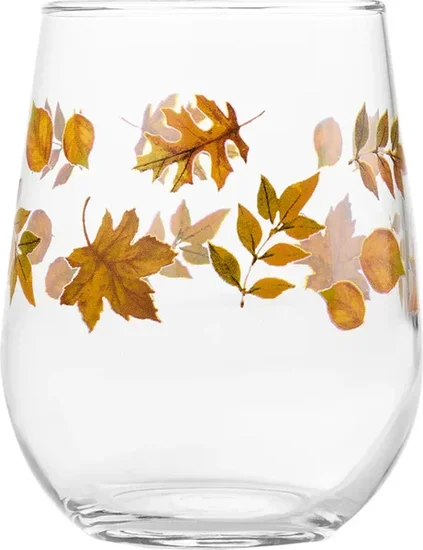 Harvest Inspired Grateful Stemless Wine Glass, 16.8-oz.