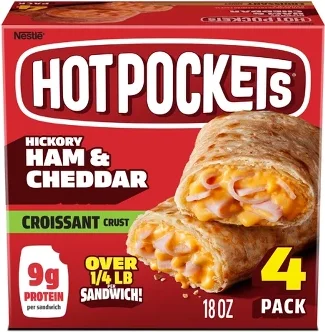 Hot Pockets Croissant Crust Ham & Cheddar Frozen Snacks - 18oz/4ct