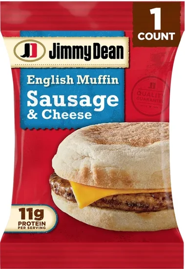 Jimmy Dean Sausage and Cheese English Muffin Sandwiches, 1 ct.