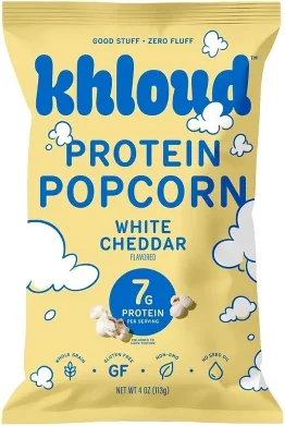 Khloud White Cheddar Protein Popcorn - 4oz