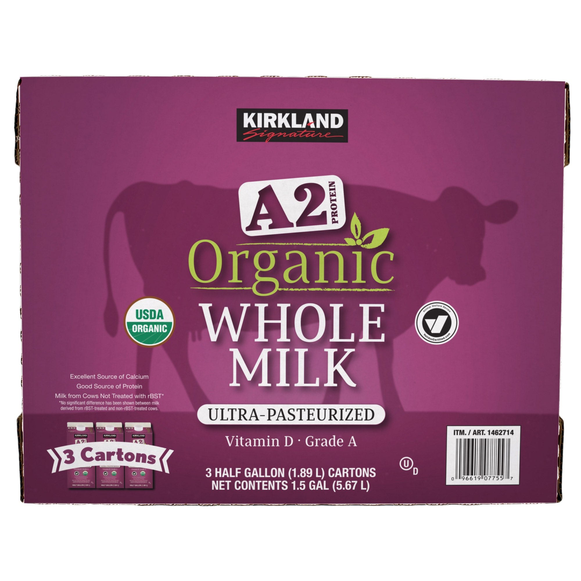 Kirkland Signature Organic A2 Whole Milk