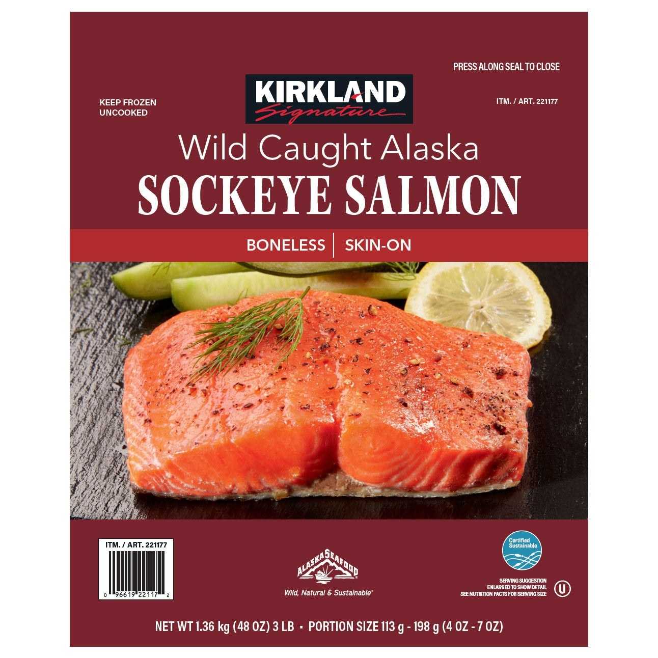 Kirkland Signature Wild Alaskan Sockeye Salmon