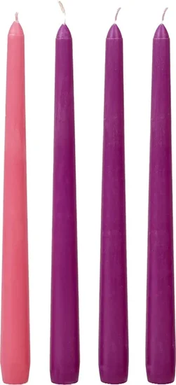 Luminessence Unscented Taper Candles, Assorted Colors, 2-pc Pack.