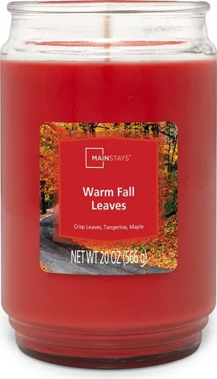 Mainstays Warm Fall Leaves 3 Wick Candle, 20 oz