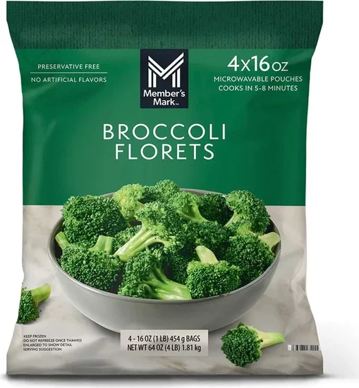 Member's Mark Broccoli Florets, Frozen, 16 oz., 4 pk.