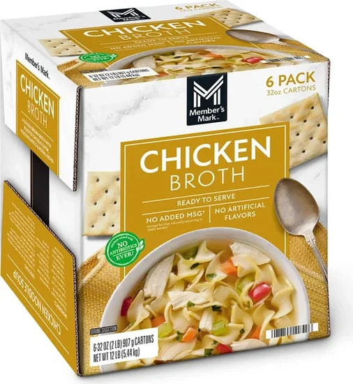 Member's Mark Chicken Broth, 32 oz., 6 pk.
