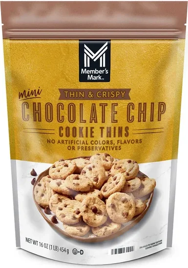 Member's Mark Chocolate Chip Cookie Thins, 16 oz.