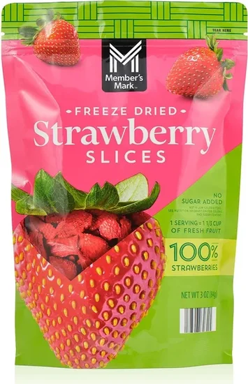 Member's Mark Freeze Dried Strawberry Slices, 3 oz.