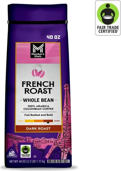 Member's Mark French Roast Whole Bean Coffee, 40 oz.