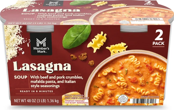 Member's Mark Lasagna Soup with Beef & Pork, 48 oz., 2 pk.