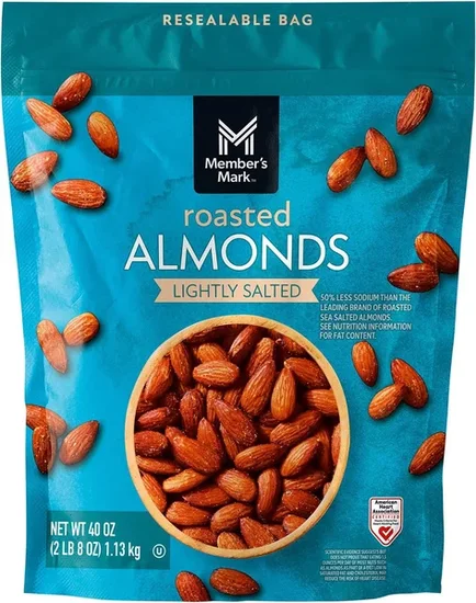 Member's Mark Lightly Salted Roasted Almonds, 40 oz.