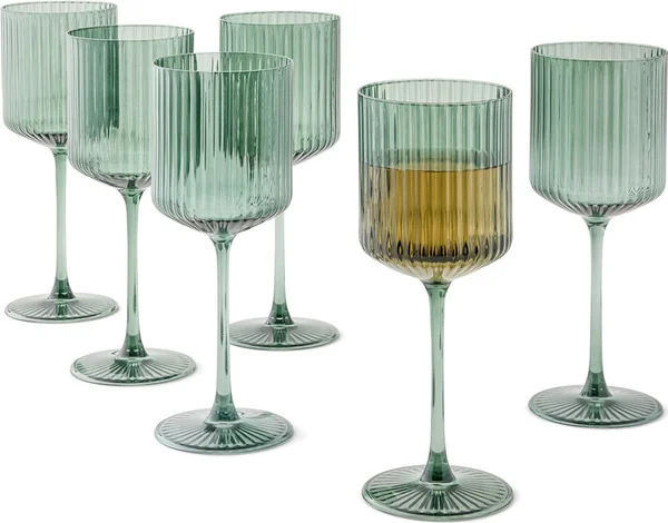 Member's Mark Ribbed Wine Glasses