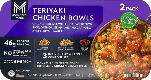 Member's Mark Teriyaki Chicken Bowl, 12 oz. Each, 2 pk.