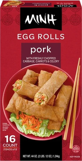 Minh Large Pork Egg Rolls, Frozen, 44 oz., 16 ct.