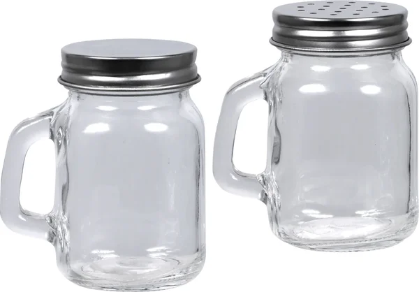 Mini Glass Shaker Jars with Handles and Metal Lids
