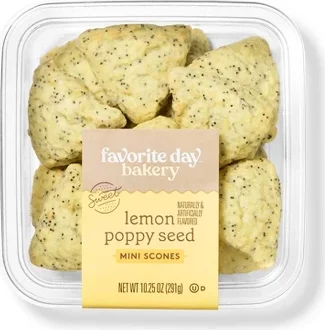 Mini Lemon Poppy Seed Scones - 12ct - Favorite Day™