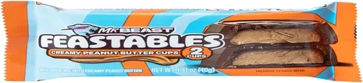 Mr Beast Feastables Creamy Peanut Butter Cups 2-Count 1.4oz