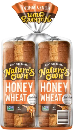 Nature's Own Honey Wheat Bread 20 oz., 2 pk.