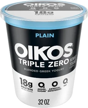 OIKOS Plain Greek Yogurt - 18g protein 32oz