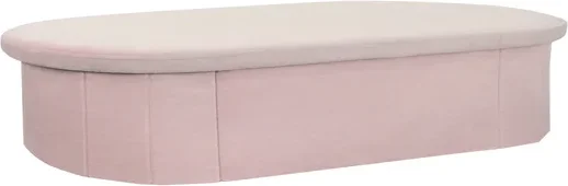 Oval Velvet Ottoman