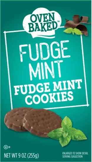 Oven Baked Fudge Mint Cookies, 9 oz. Boxes